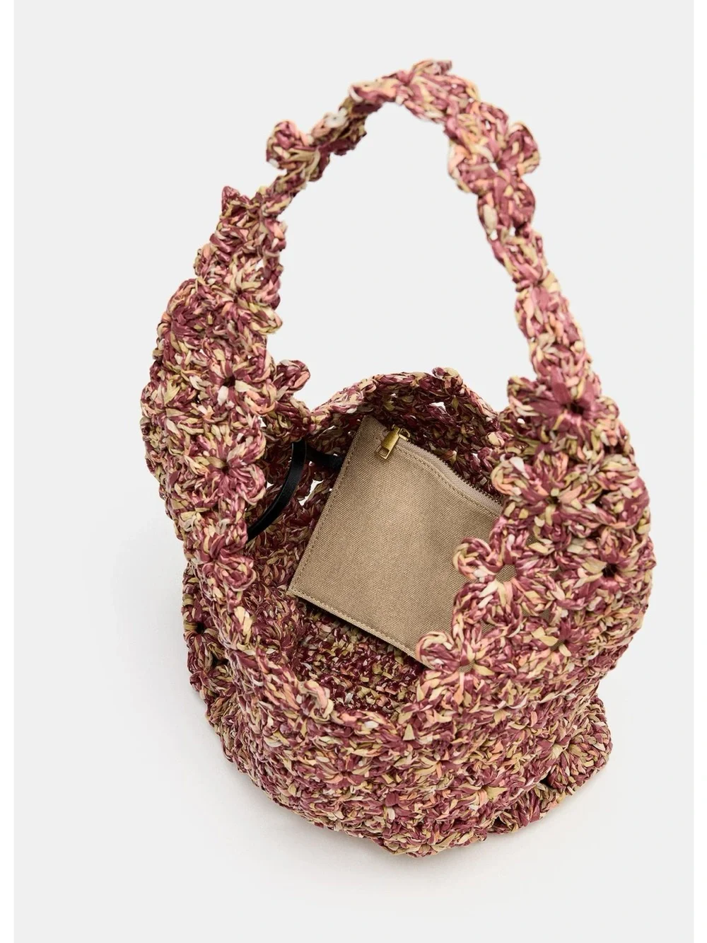ZARA RAFIA BUCKET BAG
